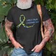 Ribbon World Down Syndrome Day V2 Unisex T-Shirt Gifts for Old Men