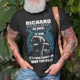 Richard Name Gift Richard And A Mad Man In Him V2 Unisex T-Shirt Gifts for Old Men