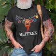 Santa Reindeer Blitzen Xmas Group Costume Unisex T-Shirt Gifts for Old Men