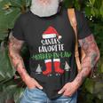 Santa’S Favorite Mother In Law Family Matching ChristmasUnisex T-Shirt Gifts for Old Men