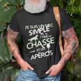 Schwarzes T-Shirt Einfacher Mann - Jagd & Apéros Liebhaber Geschenke für alte Männer