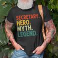 Secretary Hero Myth Legend Retro Vintage Sekretär T-Shirt Geschenke für alte Männer