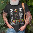 Skull Dance Autism Awareness Mom Dad Kids Autism Unisex T-Shirt Gifts for Old Men