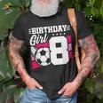 Soccer Birthday Party - 8 Year Old Girl - 8Th Birthday Unisex T-Shirt Gifts for Old Men