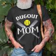 Softball Dugout Mom Gift For Womens Unisex T-Shirt Gifts for Old Men