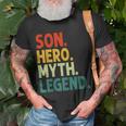 Sohn Held Mythos Legende Retro Vintage-Sohn T-Shirt Geschenke für alte Männer