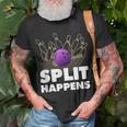 Split Happens I Bowling Kegeln Pin Kugel Kegelverein T-Shirt Geschenke für alte Männer