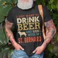 St Bernard Dad Drink Beer Hang With Dog Men Vintage T-Shirt Gifts for Old Men