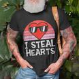 I Steal Hearts Vintage Valentines Day Cool Herat Boys Kids T-shirt Gifts for Old Men