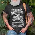 Studieren Kann Jeder Motorrad Fahren Nur Die Besten Biker T-Shirt Geschenke für alte Männer