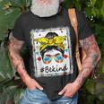 Sunflower Be Kind Girls - Autism Awareness Messy Bun Unisex T-Shirt Gifts for Old Men