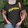 Mens Superdad Super Dad Super Hero Superhero Fathers Day Vintage T-Shirt Gifts for Old Men