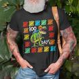 T Rex Dinosaur 100 Days Of School Teacher T-shirt Gifts for Old Men