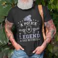 T-Shirt für pensionierte Polizisten, Legende im Ruhestand Geschenke für alte Männer