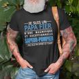 T-Shirt Pompier Fier Papa Dune Sapeur-Pompier T-Shirt Geschenke für alte Männer