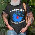 T1d Grandma Diabetes Awareness Type 1 Cure Blue Ribbon Gift Unisex T-Shirt Gifts for Old Men