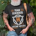 Team Harris Lifetime Member For Surname Last Name T-shirt Gifts for Old Men