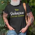 Team Johnson Lifetime Member Surname Birthday Wedding Name T-shirt Gifts for Old Men