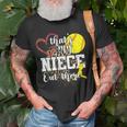Thats My Niece Out There Softball Auntie Uncle Unisex T-Shirt Gifts for Old Men