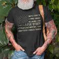 Thats What I Do I Fix Stuff And I Build Things Funny Saying Unisex T-Shirt Gifts for Old Men