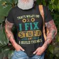 Thats What I Do I Fix Stuff And I Build Things Vintage Unisex T-Shirt Gifts for Old Men