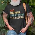 The Dad The Man The Realtor The Legend Real Estate Agent Unisex T-Shirt Gifts for Old Men