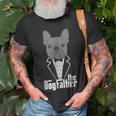 The Dogfather French Bulldog Dad Frenchie Papa Gift Funny Unisex T-Shirt Gifts for Old Men