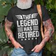 The Legend Has Retired Funny Retirement Men Women Distressed Unisex T-Shirt Gifts for Old Men