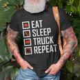 Trucker S For Men Eat Sleep Truck Repeat Unisex T-Shirt Gifts for Old Men