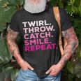Twirl Throw Catch Smile Repeat Baton Twirling Unisex T-Shirt Gifts for Old Men