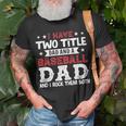 Mens I Have Two Title Dad And A Baseball Dad And I Rock Them Both T-Shirt Gifts for Old Men