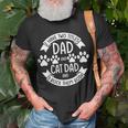 Mens I Have Two Title Dad And Cat Dad Animal Family T-Shirt Gifts for Old Men