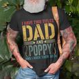 Mens I Have Two Titles Dad & Poppy Rock Them Both Fathers Day V2 T-Shirt Gifts for Old Men