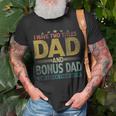 Mens I Have Two Titles Dad And Bonus Dad And I Rock Them Both V2 T-Shirt Gifts for Old Men