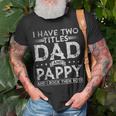 Mens I Have Two Titles Dad And Pappy Fathers Day T-Shirt Gifts for Old Men