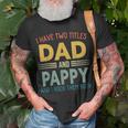 I Have Two Titles Dad And Pappy Vintage Fathers Day Family T-Shirt Gifts for Old Men