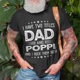 I Have Two Titles Dad And Poppi Fathers Day T-Shirt Gifts for Old Men