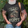 I Have Two Titles Dad And Poppy Men American Flag Grandpa V2 T-Shirt Gifts for Old Men