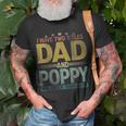 Mens I Have Two Titles Dad And Poppy And I Rock Them Both V2 T-Shirt Gifts for Old Men