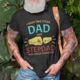 I Have Two Titles Dad And Step-Dad Fathers Day 2021 T-Shirt Gifts for Old Men