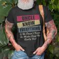 Uncle Knows Everything If He Doesnt Know Fathers Day T-shirt Gifts for Old Men