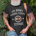 Us Army Veteran Signal Corps Officer Military Retirement Unisex T-Shirt Gifts for Old Men