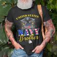 Us Military Navy Brother With American Flag Veteran Gift Unisex T-Shirt Gifts for Old Men