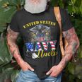 Us Military Navy Uncle With American Flag Veteran Gift Unisex T-Shirt Gifts for Old Men