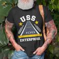 Uss Enterprise Aircraft Carrier Military Veteran T-Shirt Gifts for Old Men
