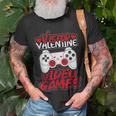 V Is For Video Games Gamer Kids Boys Valentines Day T-Shirt Gifts for Old Men