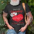 This Is My Valentine Nurse Cute Love Hearts Valentines Day T-shirt Gifts for Old Men