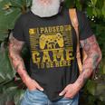 Video Game I Paused My Game To Be Here For Kids Boys Men T-Shirt Gifts for Old Men