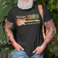 Vintage 1989 Birthday Gifts Guitar Lovers 34Th Birthday Unisex T-Shirt Gifts for Old Men