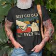 Vintage Best Cat Dad Ever Bump Fit V2 T-Shirt Gifts for Old Men